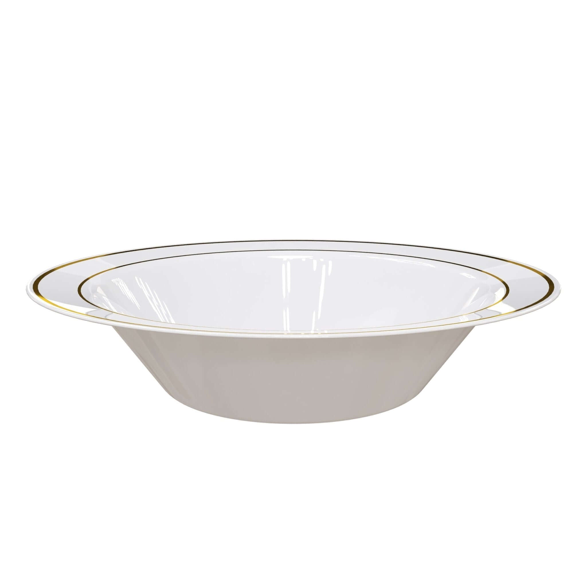14 oz. Gold Line Design Plastic Bowls (120 Count) - Yom Tov Settings