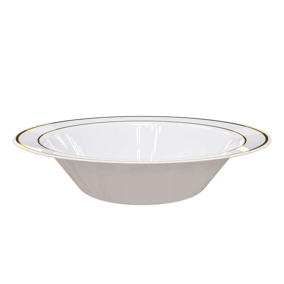 14 oz. Gold Line Design Plastic Bowls (120 Count) - Yom Tov Settings