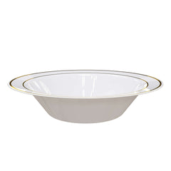 14 oz. Gold Line Design Plastic Bowls (120 Count) - Yom Tov Settings